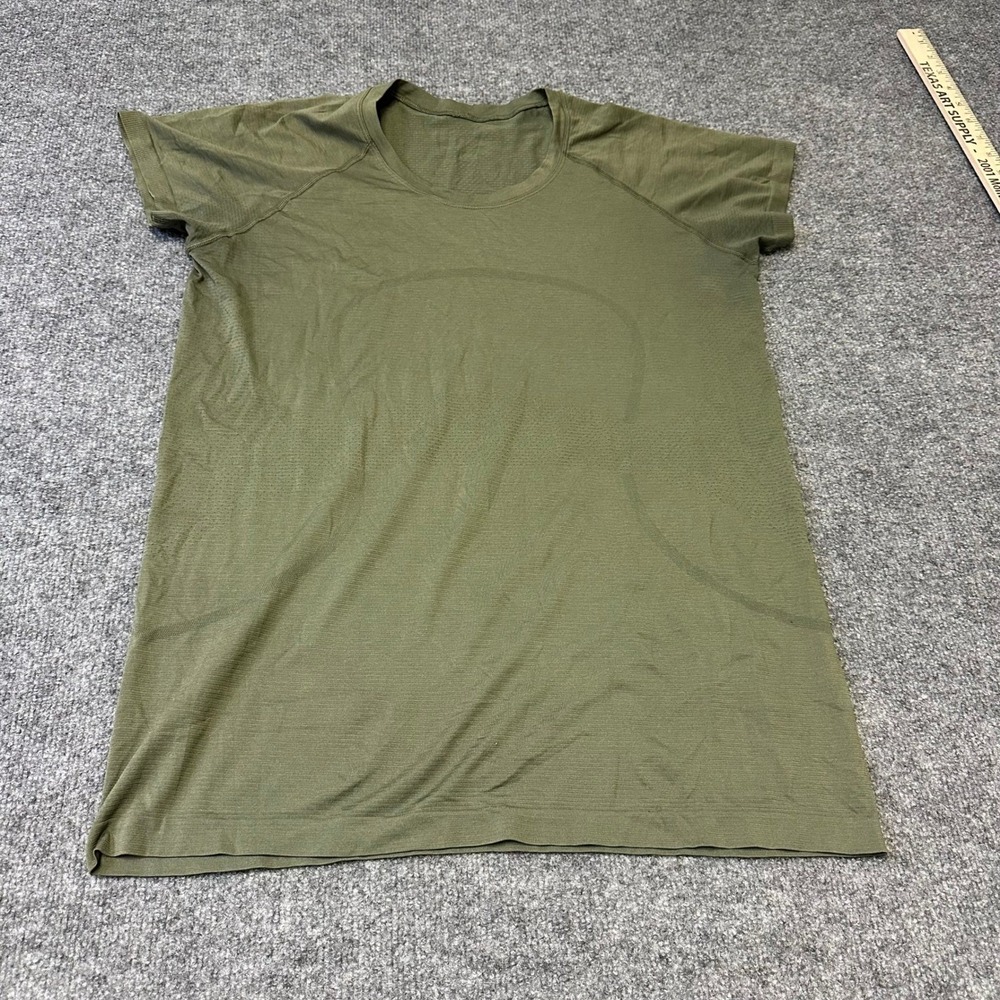 Lululemon Swiftly Tech Shirt Womens Size 14 Olive Short Sleeve Athletic Tee